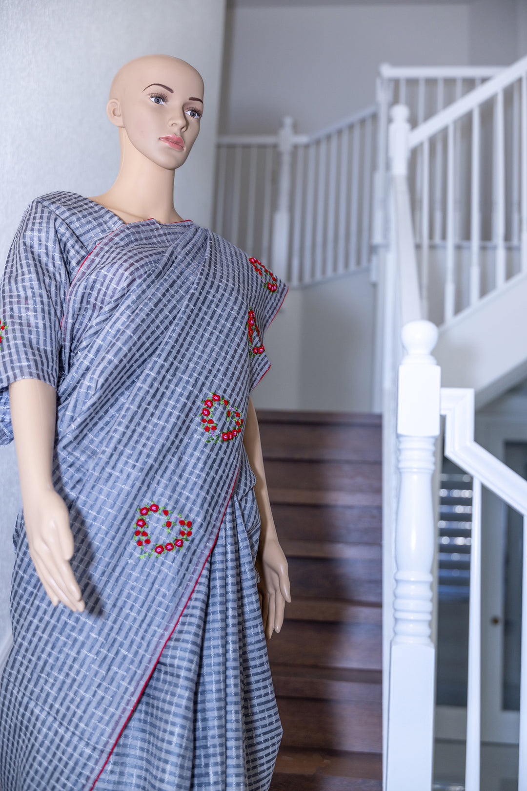 Tussar Silk Hand Embroidered Saree