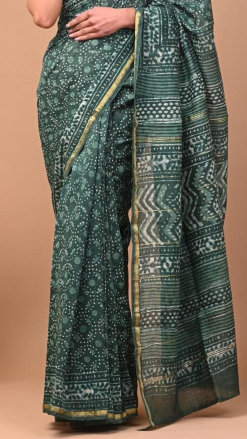 Cotton Silk Sarees Online in USA | Chanderi Cotton Silk Saree