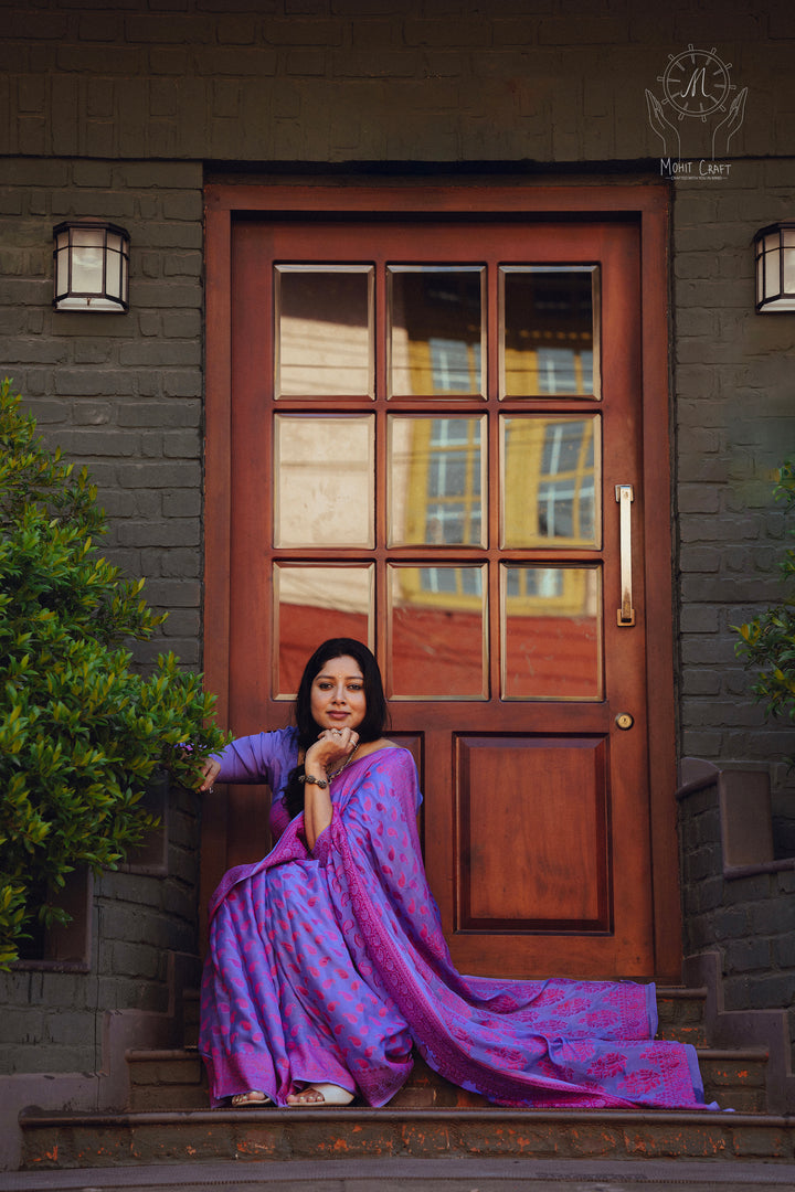 Traditional Indian Wear for Women in USA |Crape Silk Banaras