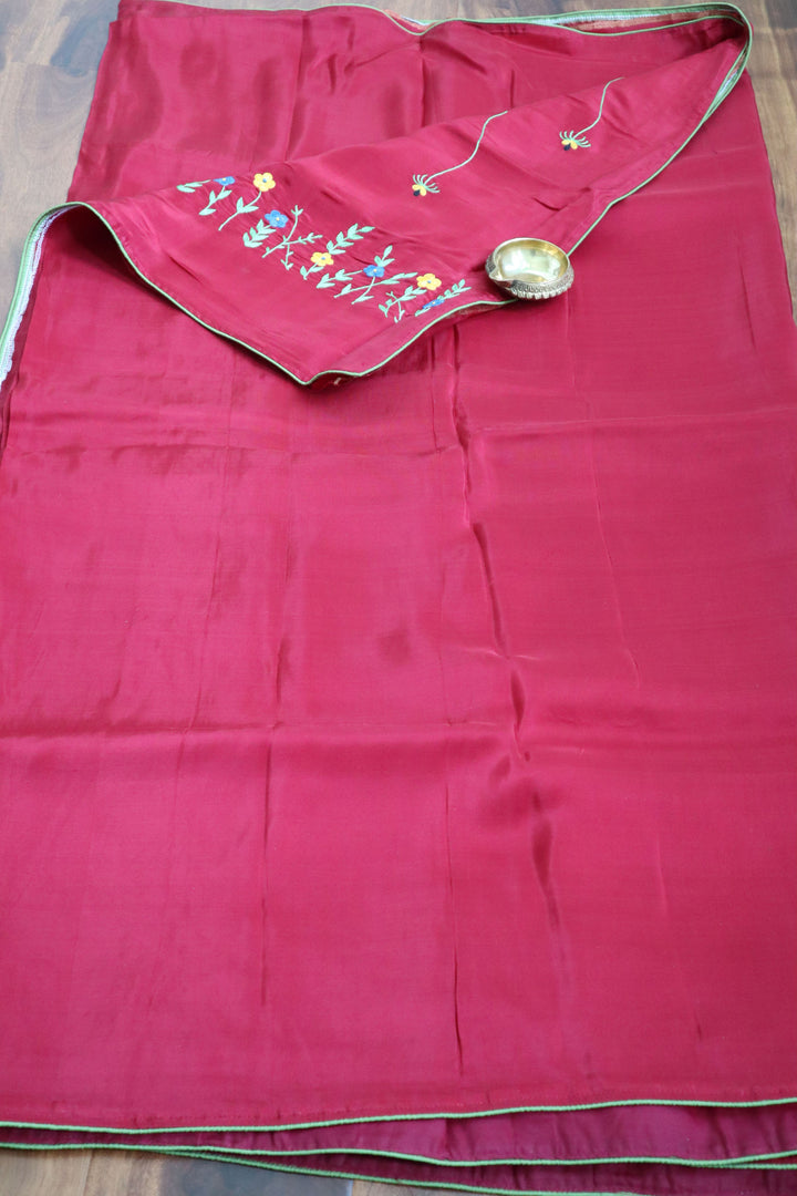 Hand-embroidered sarees online in USA  |Uppada Silk