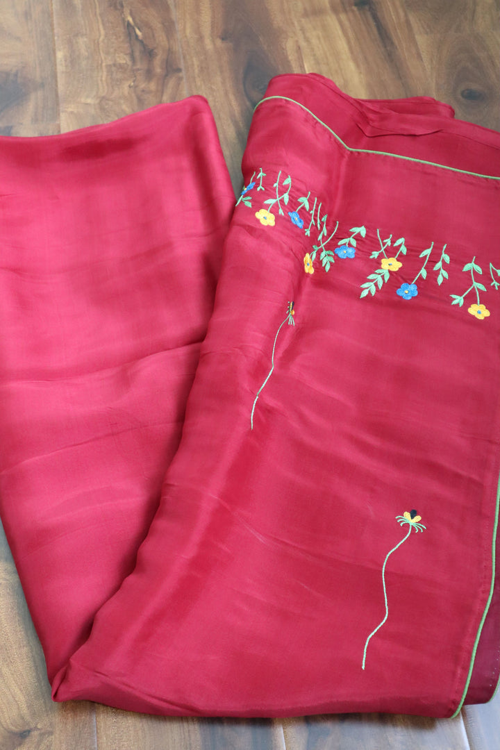 Hand-embroidered sarees online in USA  |Uppada Silk