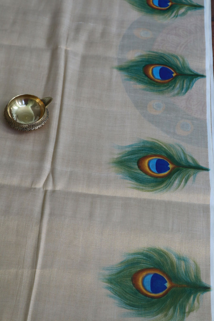 Traditional Kerala Sarees online in the USA |Mural Painted Kerala Saree