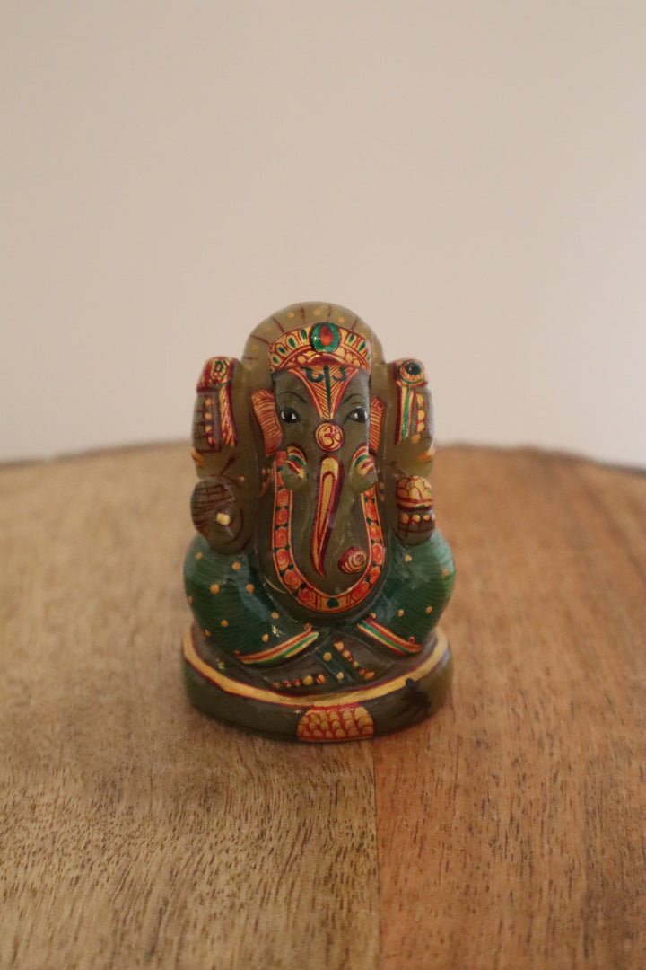 Green Aventurine Ganesh Statue