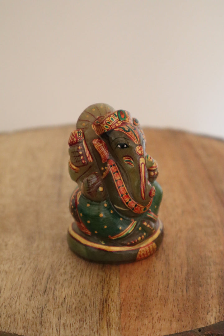 Green Aventurine Ganesh Statue