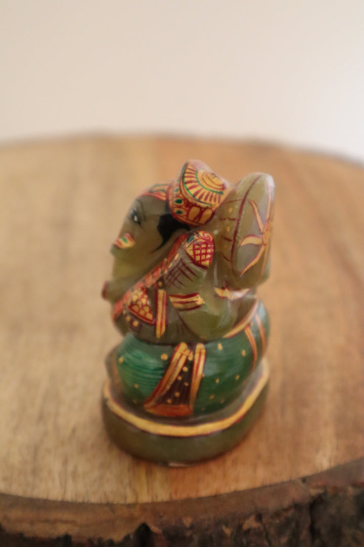 Green Aventurine Ganesh Statue