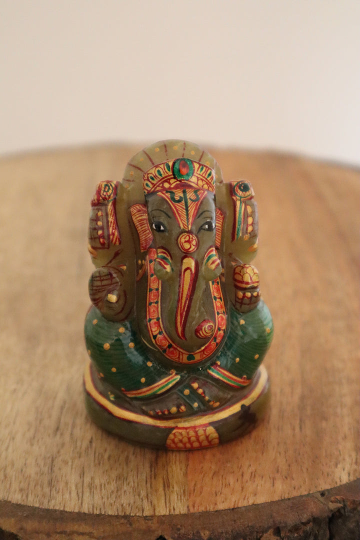 Green Aventurine Ganesh Statue