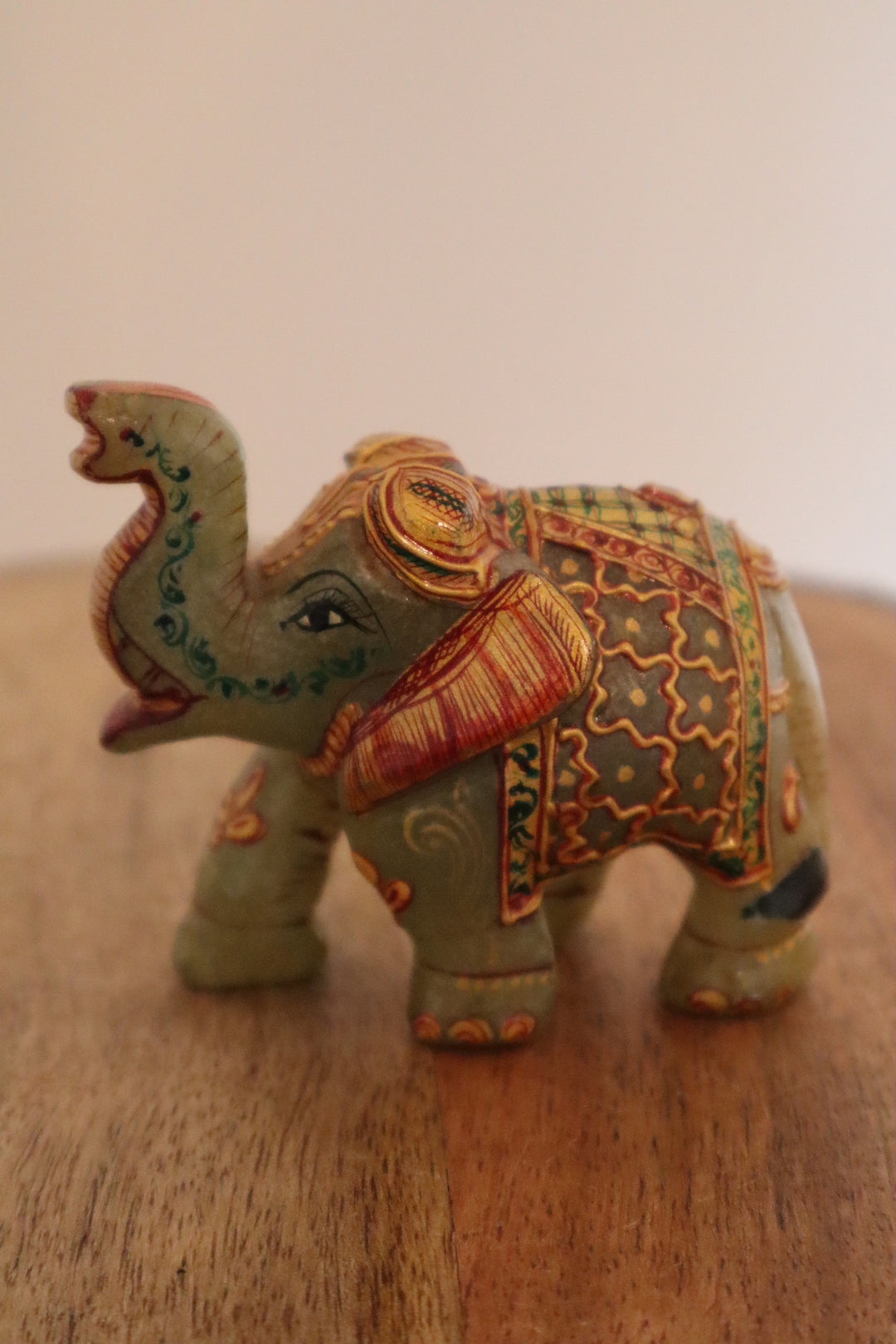 Green Aventurine Baby Elephant Statue