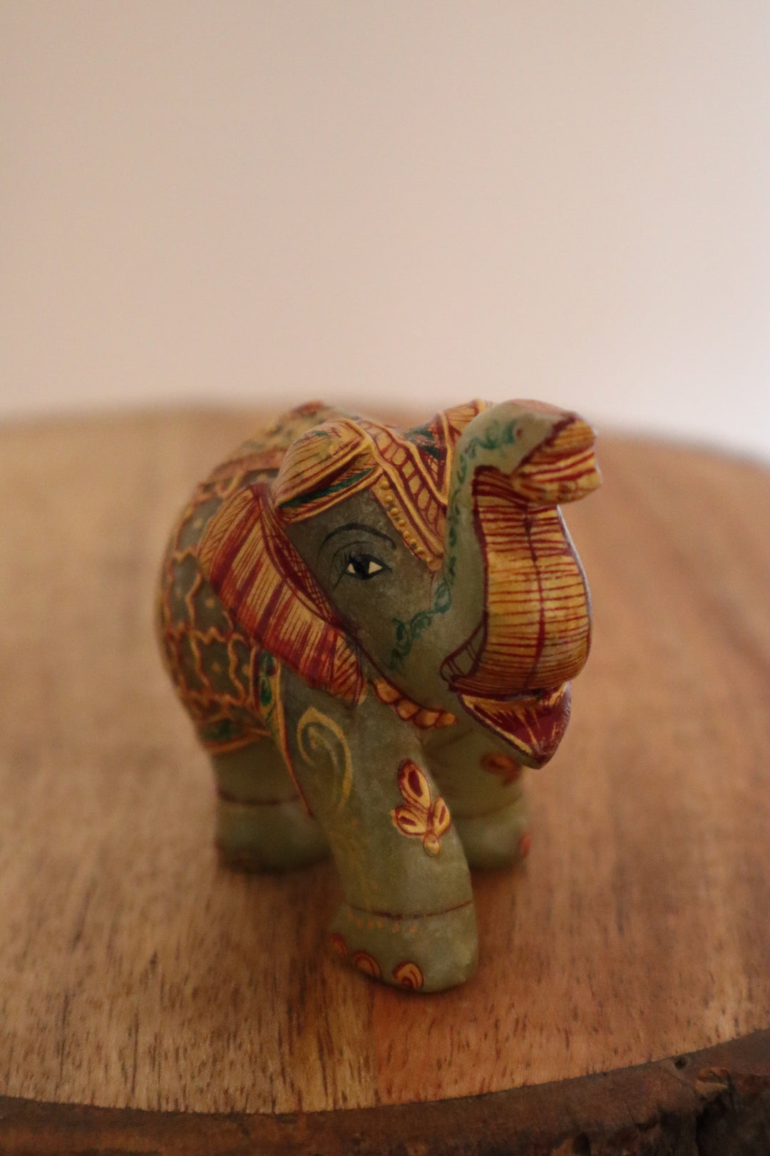 Green Aventurine Baby Elephant Statue