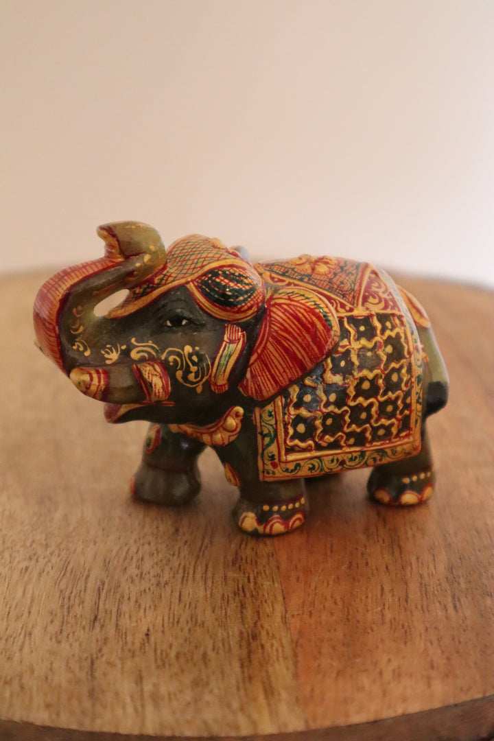 Green Aventurine Baby Elephant Statue