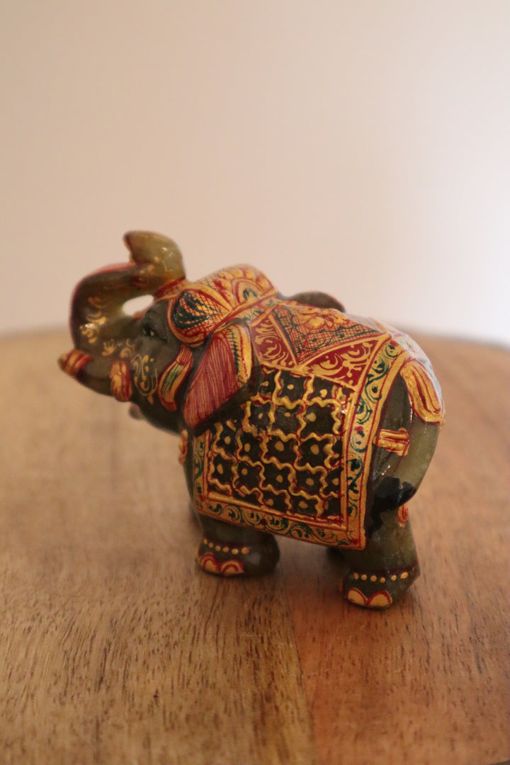 Green Aventurine Baby Elephant Statue