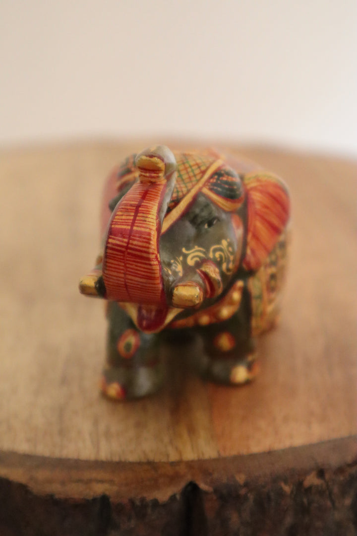 Green Aventurine Baby Elephant Statue
