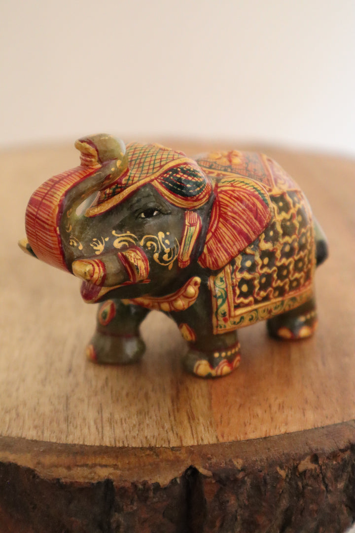 Green Aventurine Baby Elephant Statue