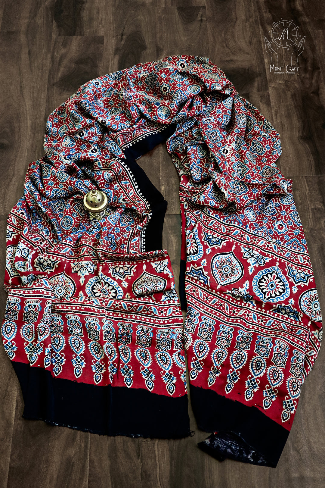 Ajrakh Modal Silk Dupatta