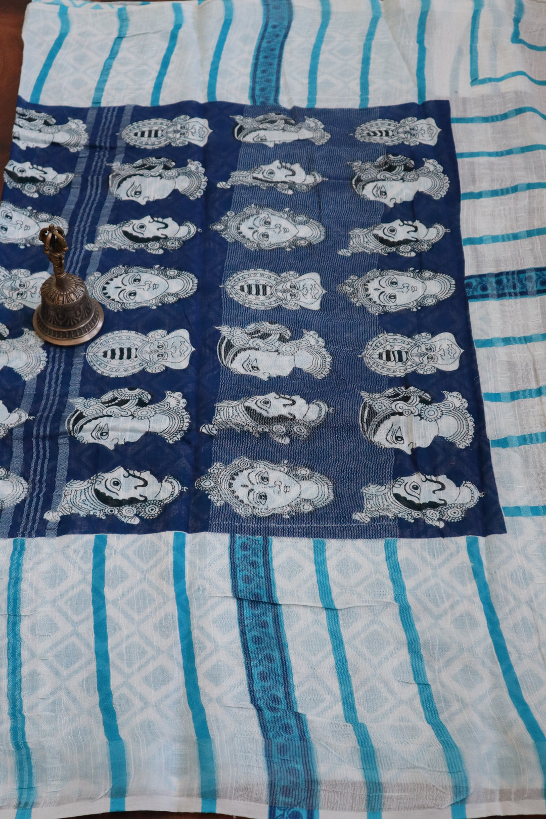Handwoven Sarees Online in USA |Printed Cotton Linen saree