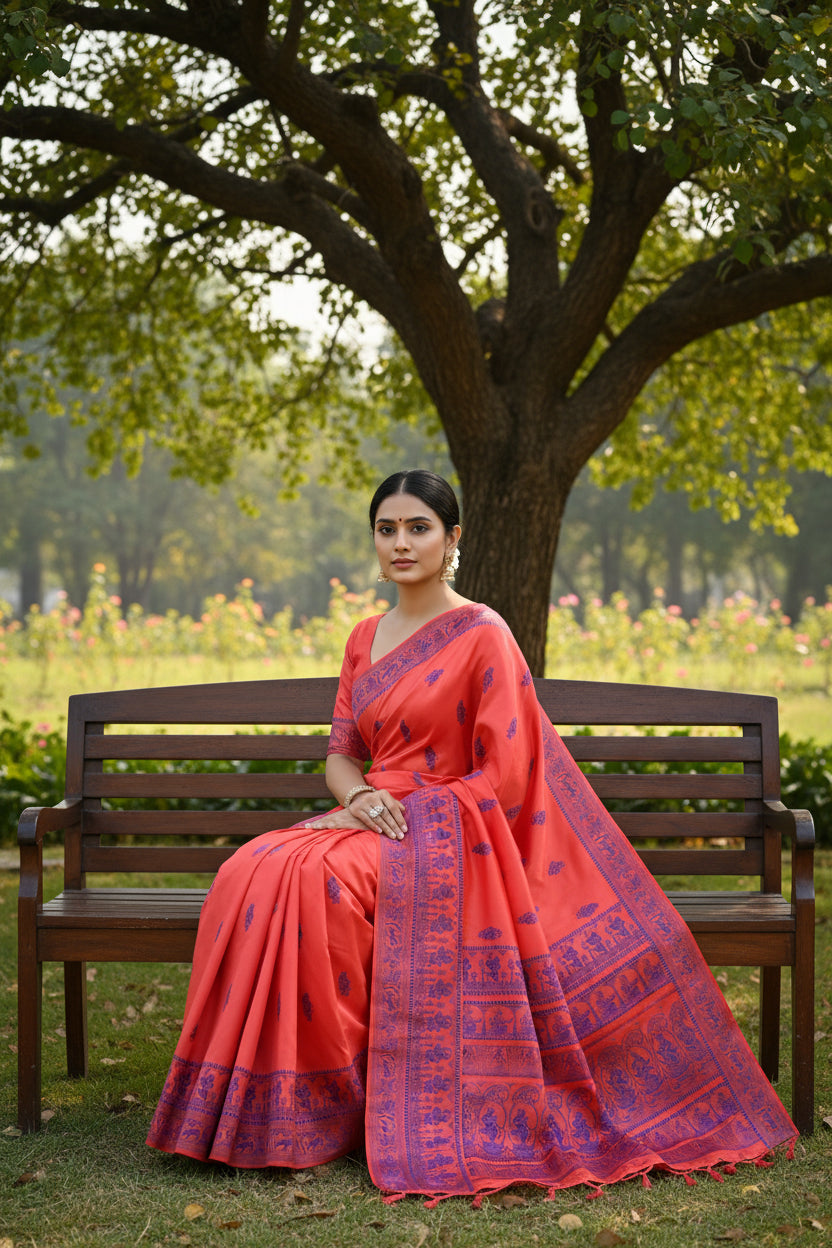 Buy Indian Dress in USA | Baluchari Silk Saree