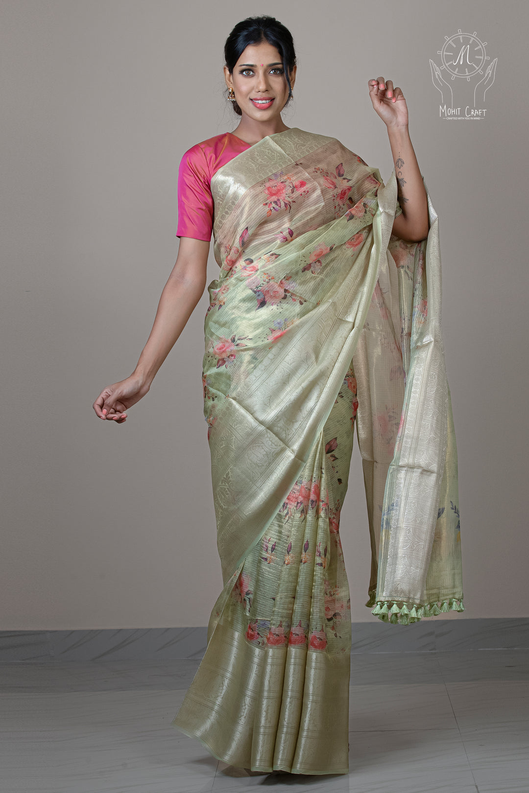 Tissue Silk Digital Print | Buy Indian Dress in USA