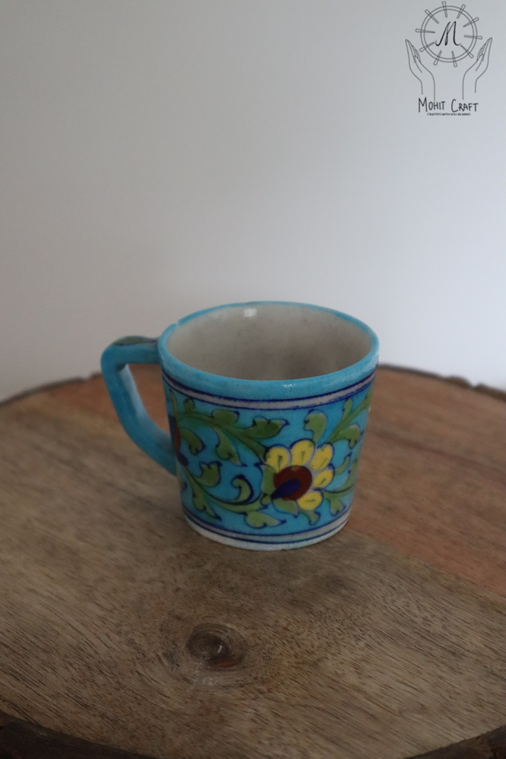 Ceramic Floral Handcrafted Cup set of 2