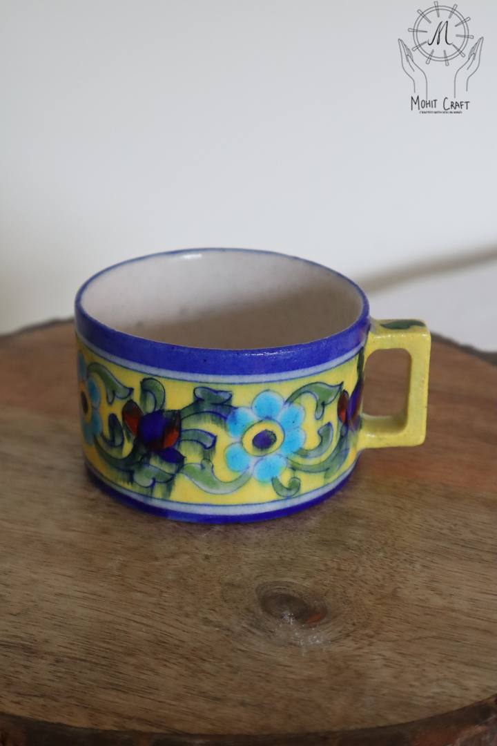 Ceramic Floral Handcrafted Mug |Traditional Home Decor in USA