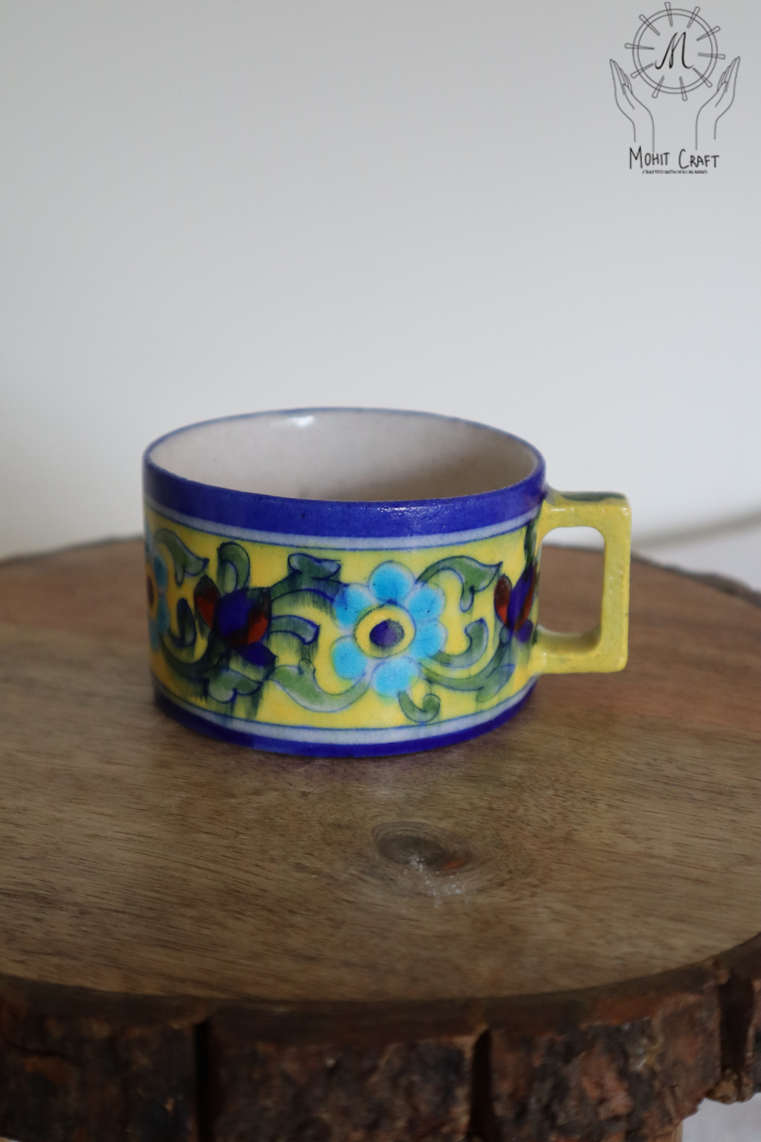 Ceramic Floral Handcrafted Mug |Traditional Home Decor in USA