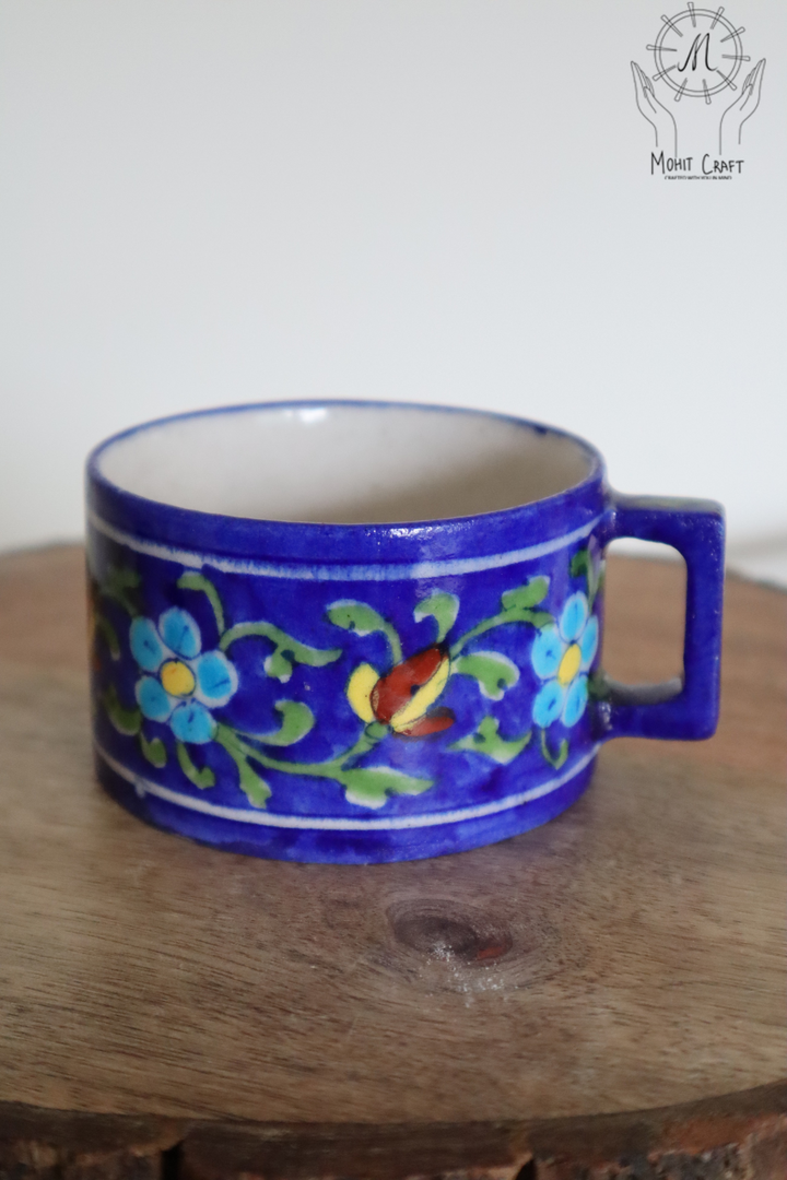 Ceramic Floral Handcrafted Mug |Traditional Home Decor in USA