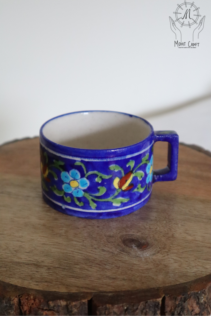 Ceramic Floral Handcrafted Mug |Traditional Home Decor in USA