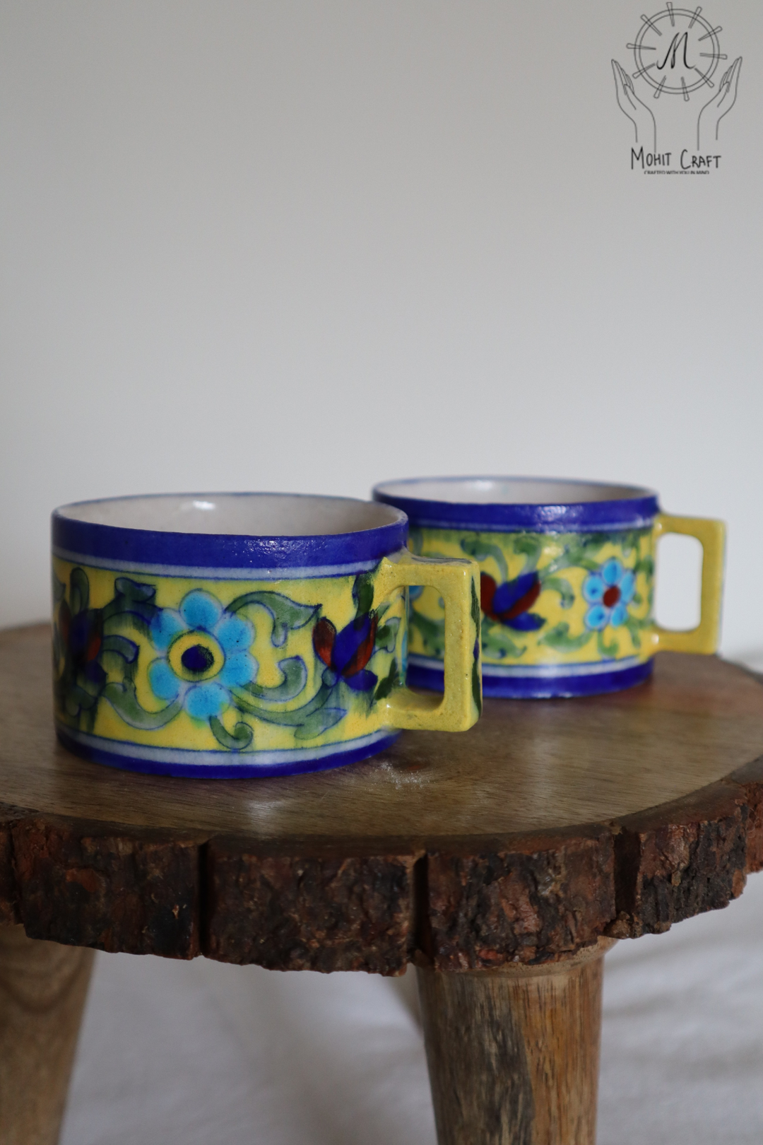 Ceramic Floral Handcrafted Mug |Traditional Home Decor in USA