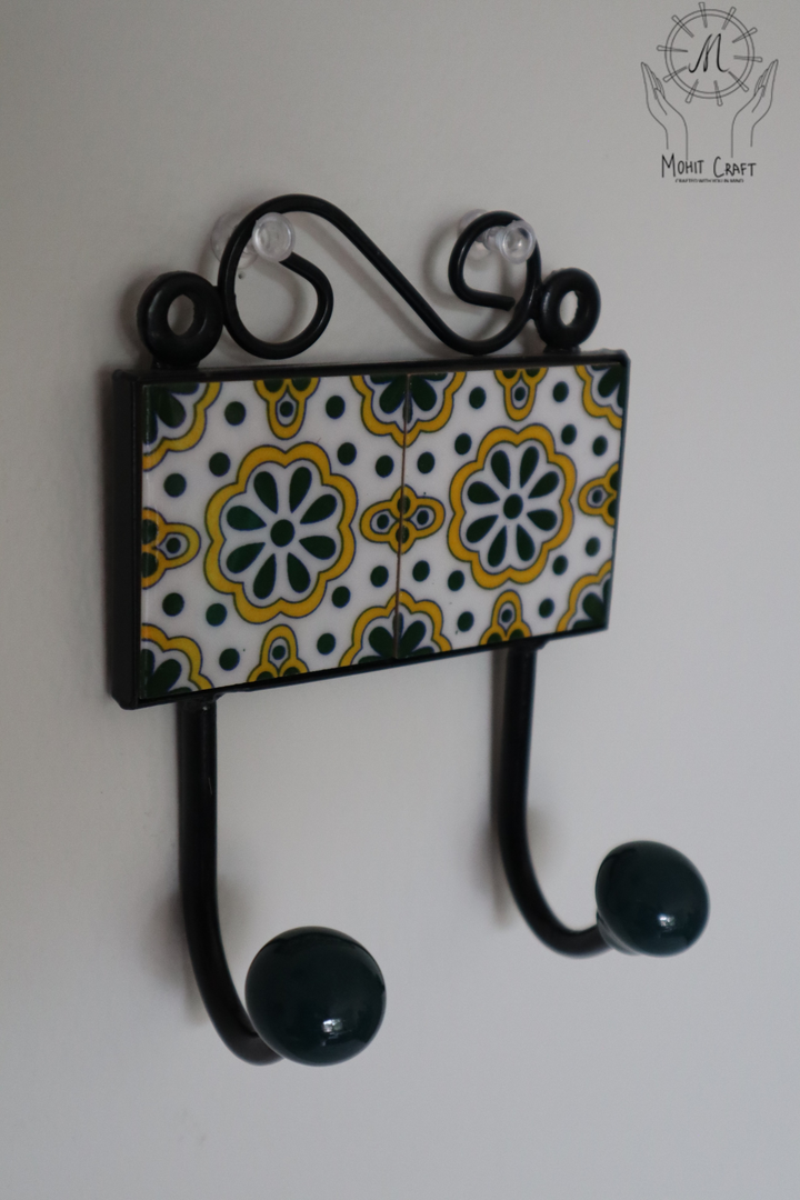 Multi color Floral Handcrafted Wall Hook Hanger | Traditional Home Decor in USA