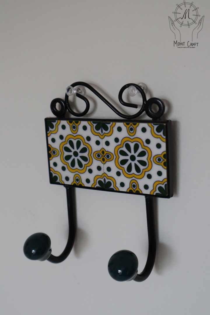 Multi color Floral Handcrafted Wall Hook Hanger | Traditional Home Decor in USA