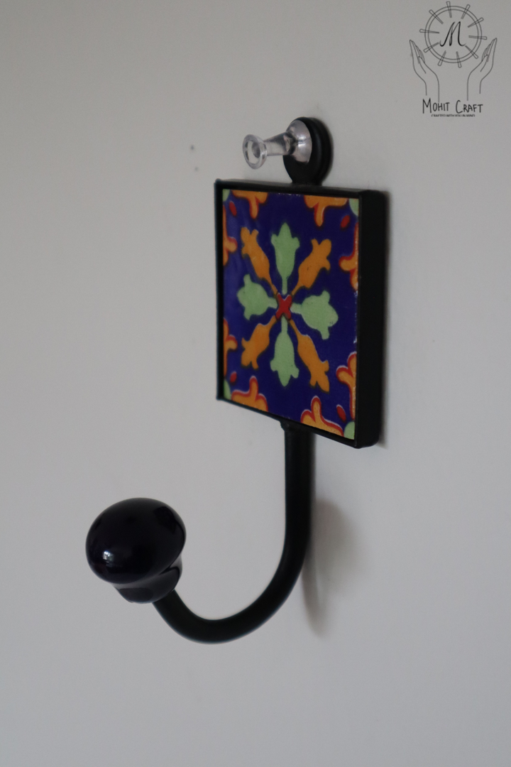 Multi color Floral Handcrafted Wall Hook Hanger | Traditional Home Decor in USA