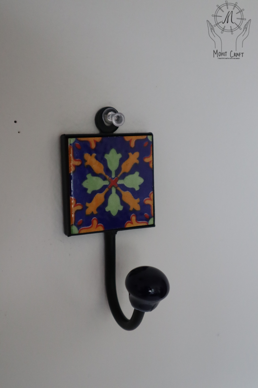 Multi color Floral Handcrafted Wall Hook Hanger | Traditional Home Decor in USA