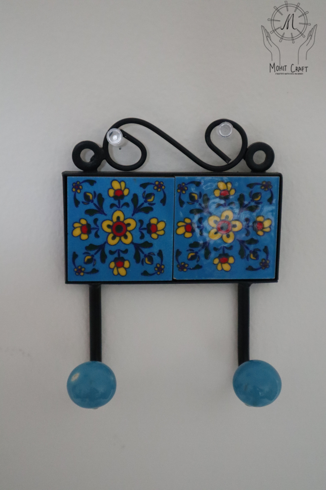 Multi color Floral Handcrafted Wall Hook Hanger | Traditional Home Decor in USA