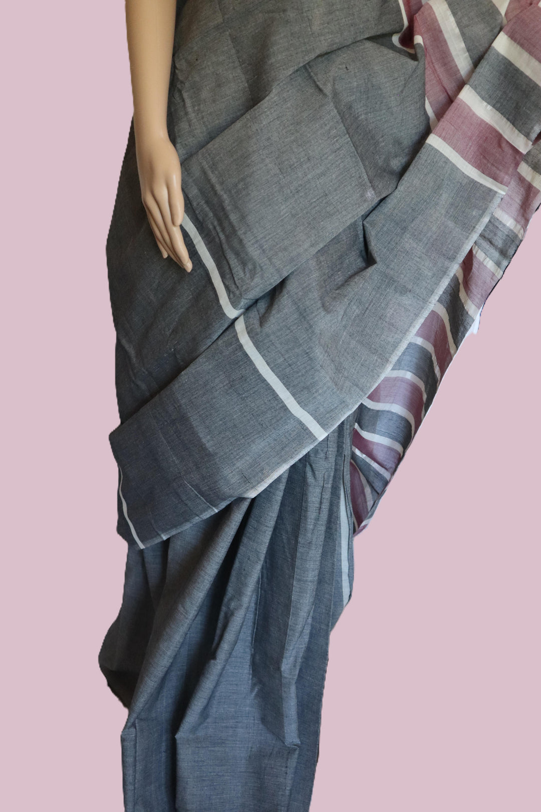 Handwoven Cotton Saree with Contemporary Design