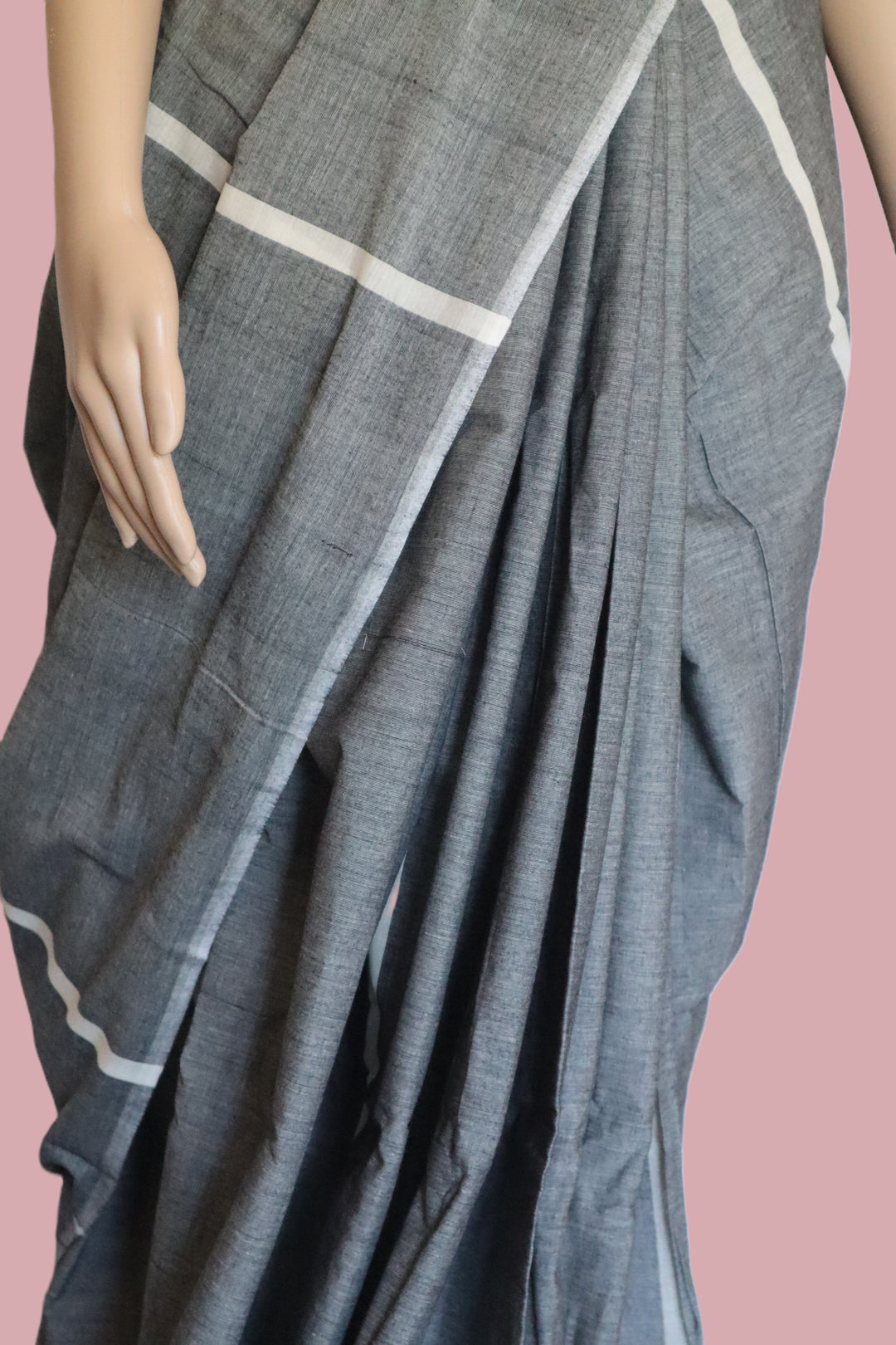 Handwoven Cotton Saree with Contemporary Design