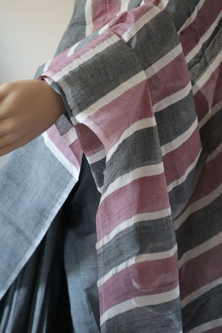 Handwoven Cotton Saree with Contemporary Design