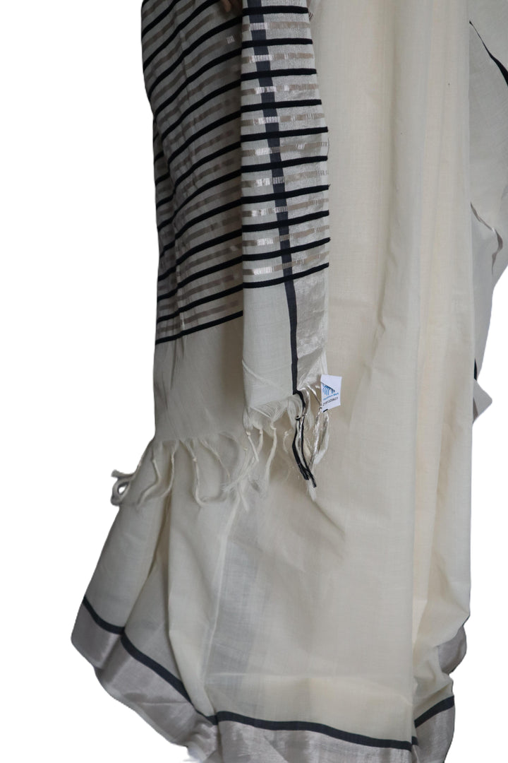 Handwoven Cotton Saree with Contemporary Design