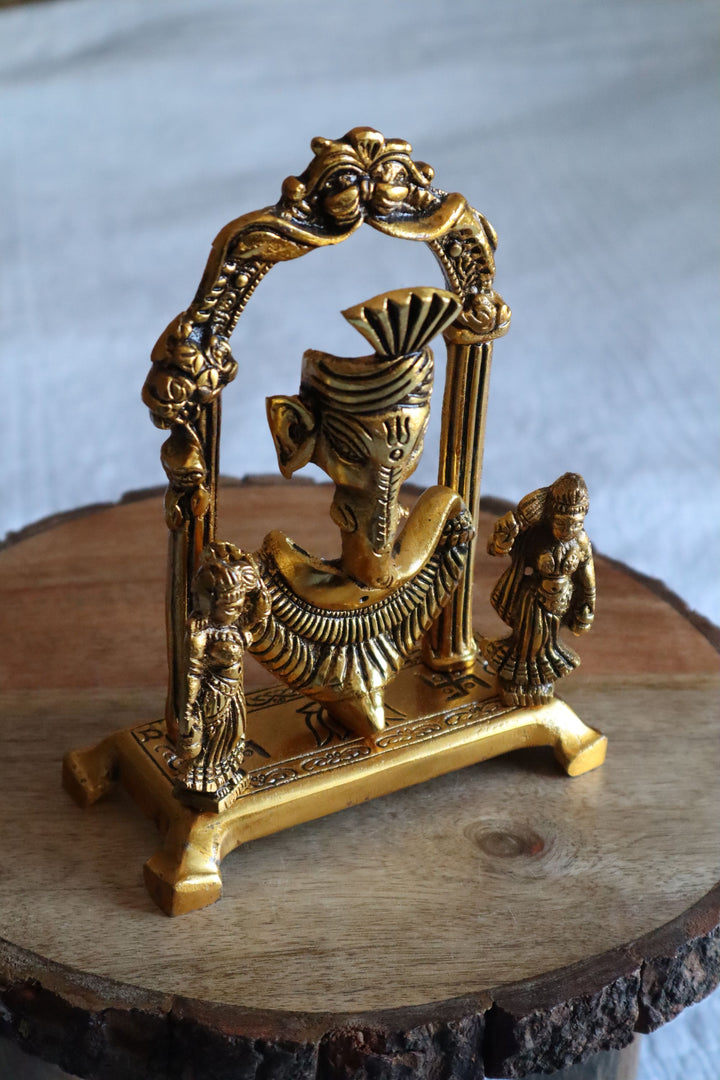 Gateway Blessings – Metal Ganesha Statue