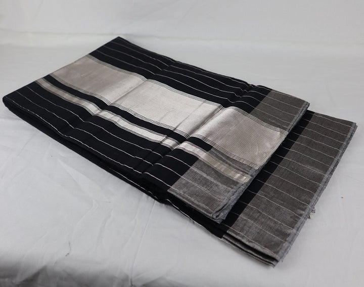 Balaramapuram Kasavu Saree in Black