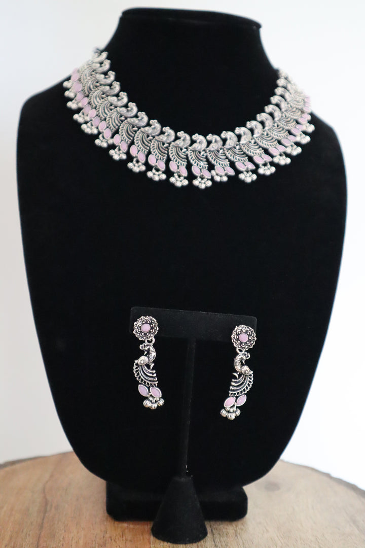 Trendy Oxidized Choker Necklace Set