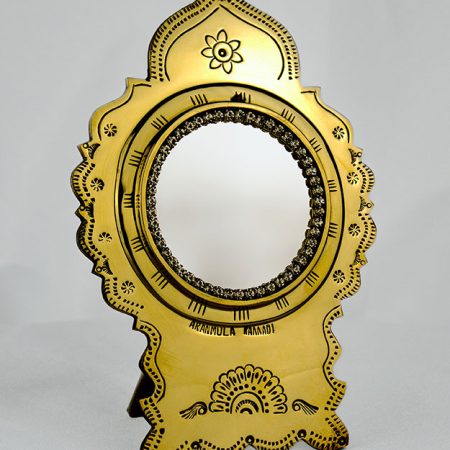 Aranmula Traditional Heritage Metal Mirror – Stone embellished