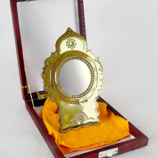 Aranmula Traditional Heritage Metal Mirror – Stone embellished