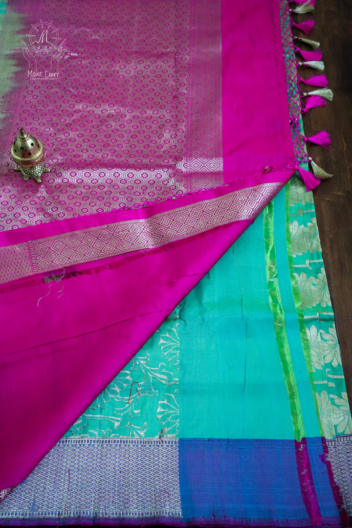 Indian Clothing in USA | Banaras Katan Satin Saree