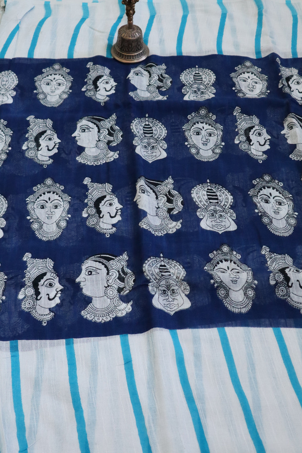 Handwoven Sarees Online in USA |Printed Cotton Linen saree