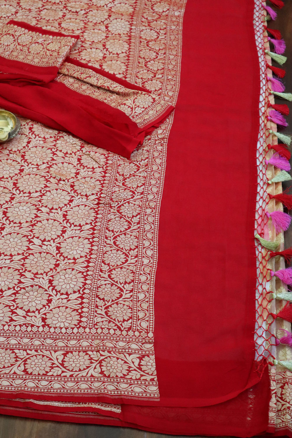Designer Sarees Online in USA | Banarasi Khaddi Georgette Saree