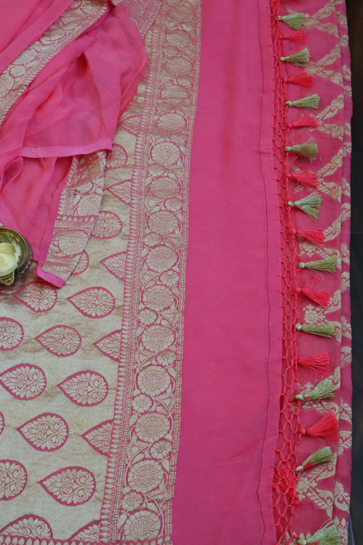 Traditional Indian Wear for Women in USA | Banarasi Khaddi Nimjari Saree