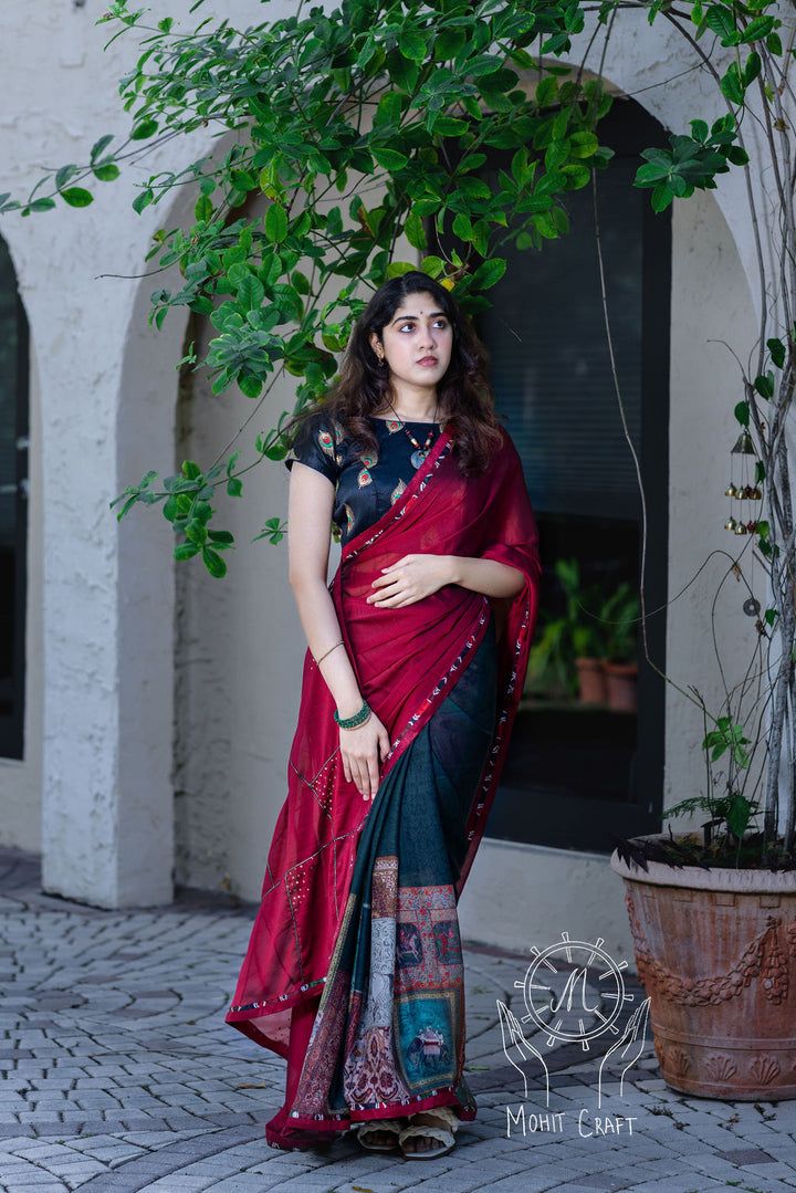 Georgette Printed Designer Saree