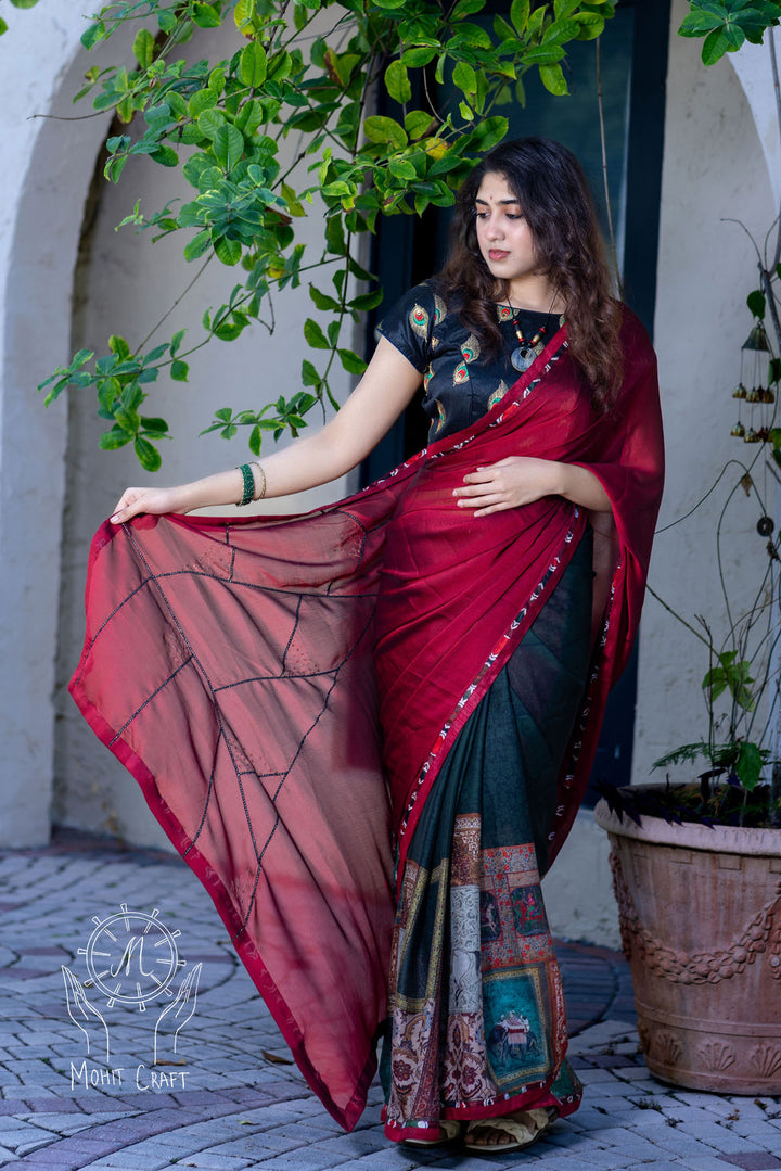 Georgette Printed Designer Saree