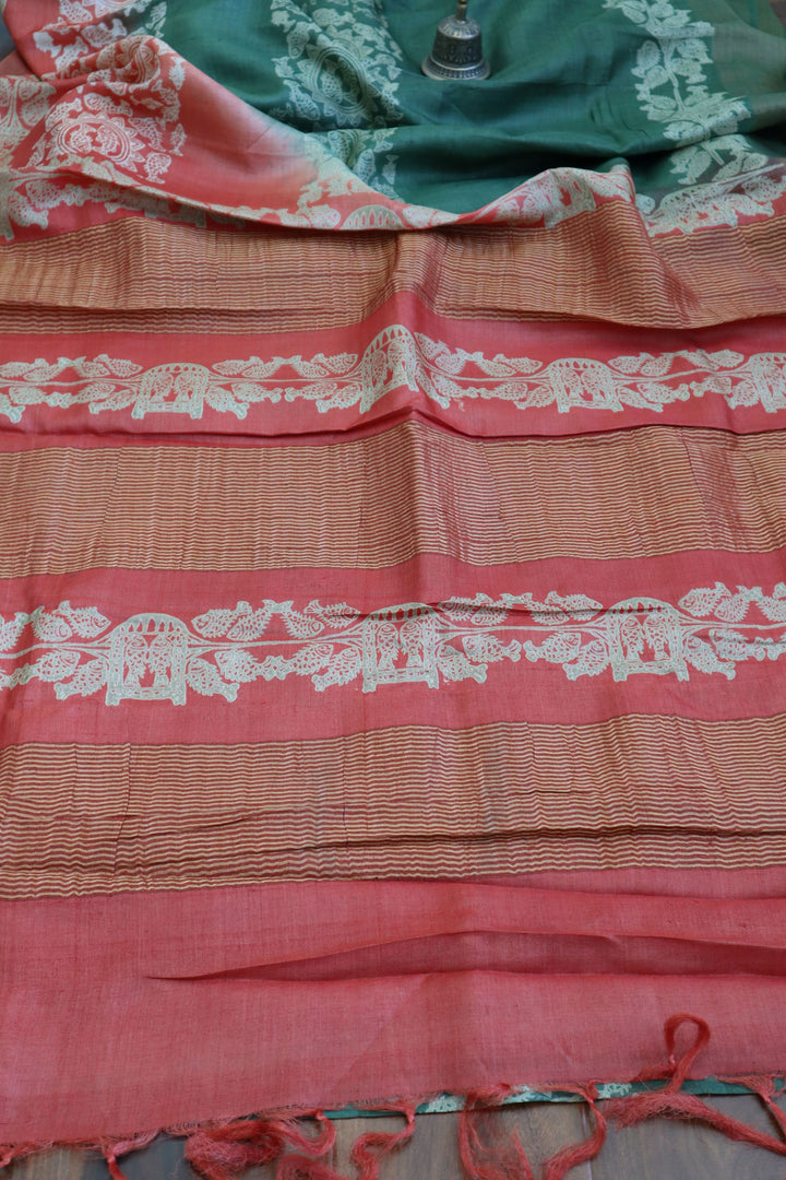 Tussar Silk Saree | Designer Sarees online in the USA