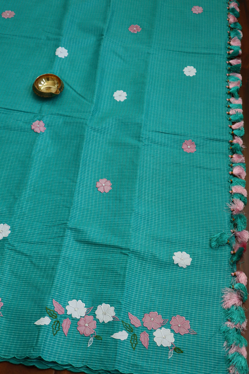 Hand Embroidered Sarees Online in USA |Tussar Silk Saree