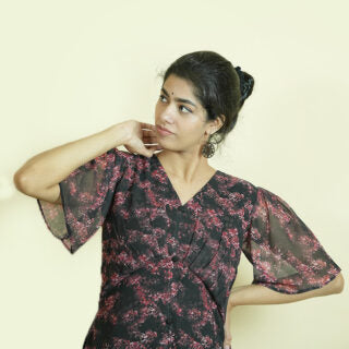 Ladies kurtas online in the USA |Printed Georgette Kurta 