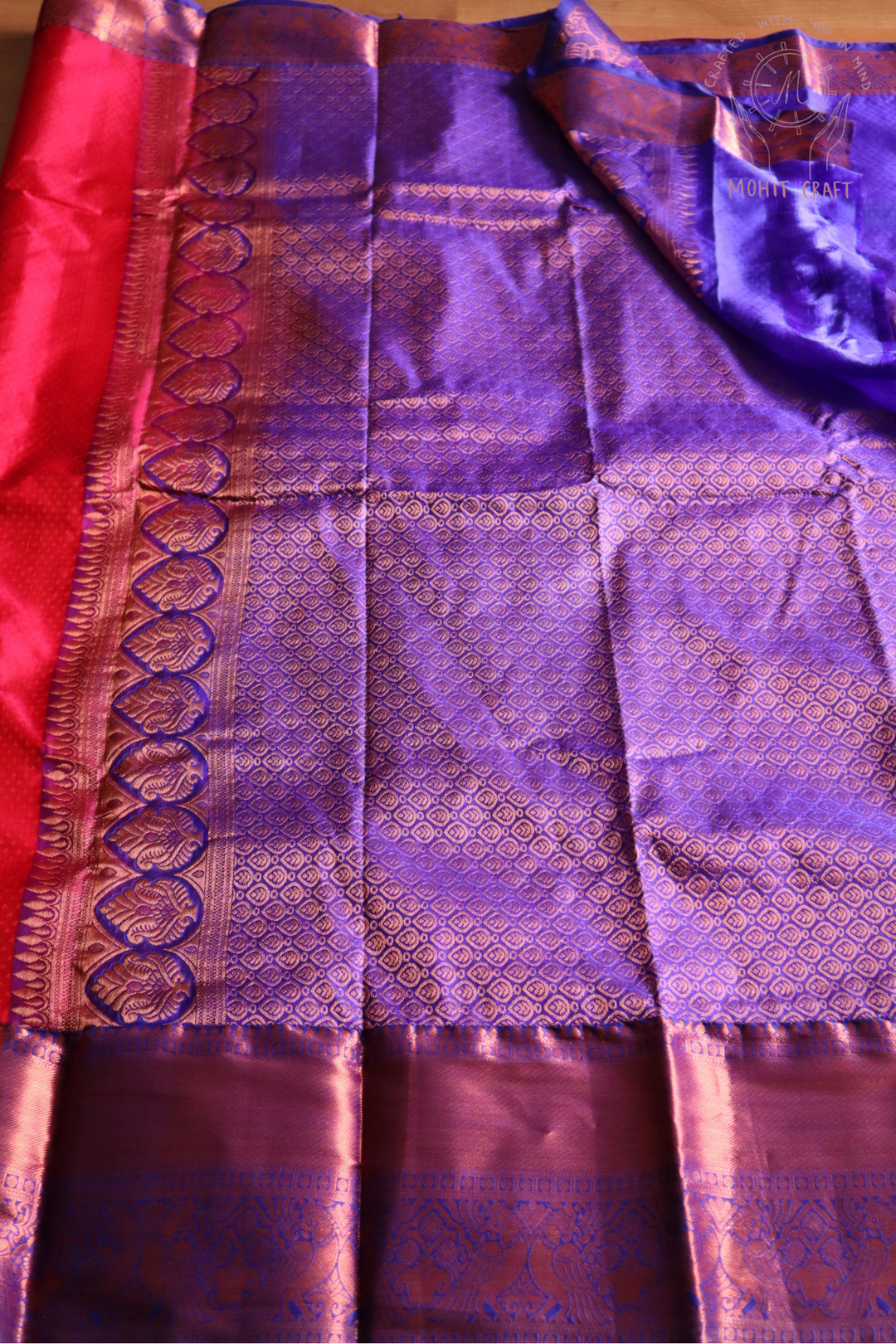 Kanchipuram Pure Silk Saree - Samudrika Pattern